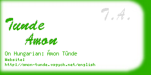 tunde amon business card